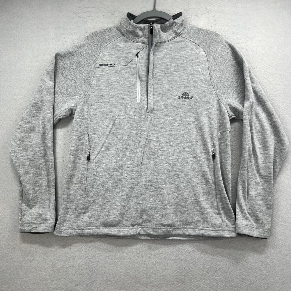 Zero Restriction Tour Series Golf Pullover Mens Medium Gray 1/4 Zip Jacket